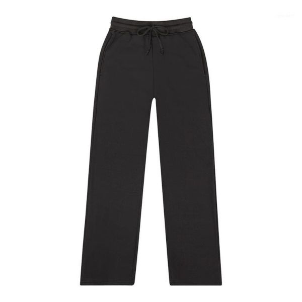 

man boys fleece straight pants drawstring elastic waist black navy blue gray white pink solid color autumn winter ziiart1