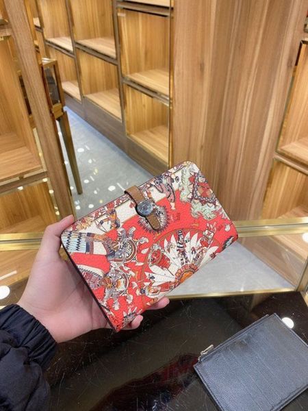 

limited edition leather platinum bag horse brand designer ladies wallet star style clutch bag fashion card holder, Red;black