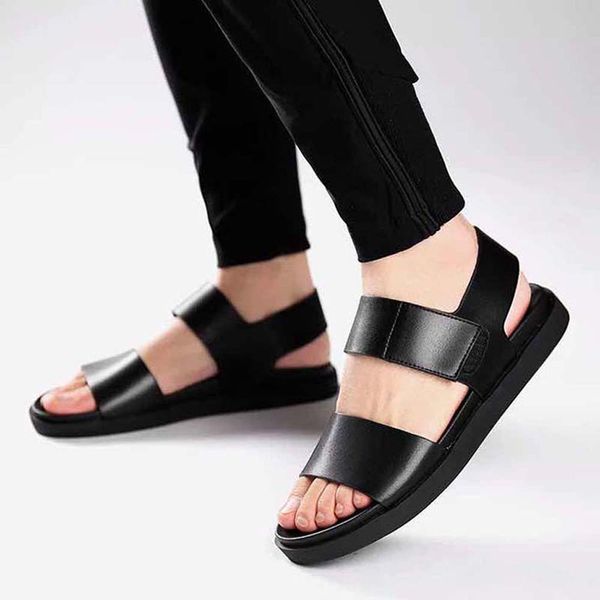 

classics women's sandalsfashion beach thick bottom sandals alphabet lady sandals leather high heel shoes 07 p51, Black