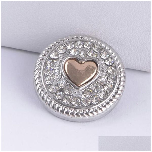 

noosa snap button 18mm heart rhinestone ginger snap chunk charm button interchangtable diy jewelry noosa button for noosa bracelet p904o