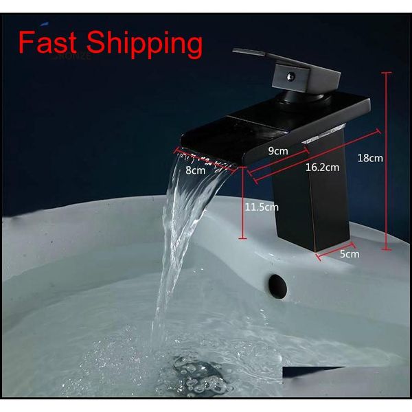 

black water powered led faucet bathroom basin faucet brass mixer tap waterfall qylmuw bde_luck