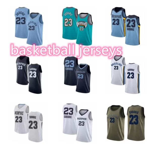 

2021 marko custom men women youth 23 guduric basketball jerseys red blue jersey leave number name, Black;red