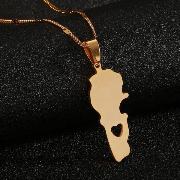 

lebanon country map pendant necklaces gold color liban maps of lebanese patriotic jewelry, Silver