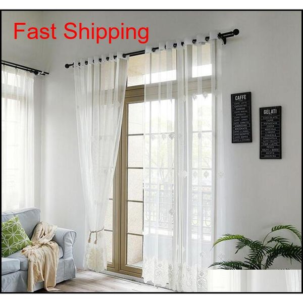 

korean pure white lace embroidered voile curtain for living room bedroom embroidered sheer tulle window tre qylrjv my_home2010