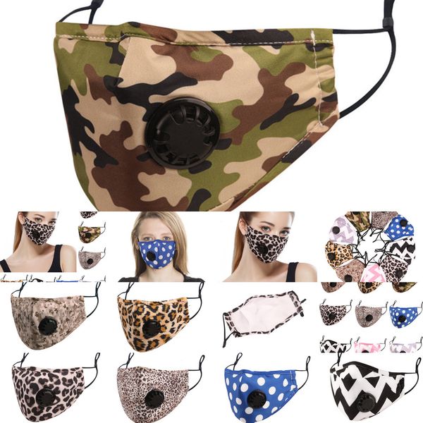

pm2.5 breathing valve cotton dustproof masks leopard camouflage fashion reusable face mouth cover 3 nj8lj