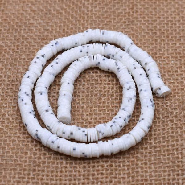 

yanqi 6x1mm two-tone color flat round polymer clay beads loose spacers mix vinyl disc beads for diy jewelry making bracelet jlliiy