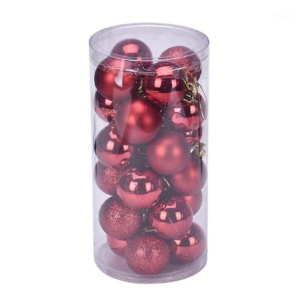 

24pc christmas popular xmas tree decoration ball stylish (red)1