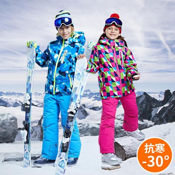 

winter kids ski suits ski jacket and pants children snowboard suit boys winter snow clothes girl snowboard jacket trousers