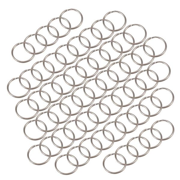 

60 pcs 20mm outside dia universal split key rings keychain holders, Silver