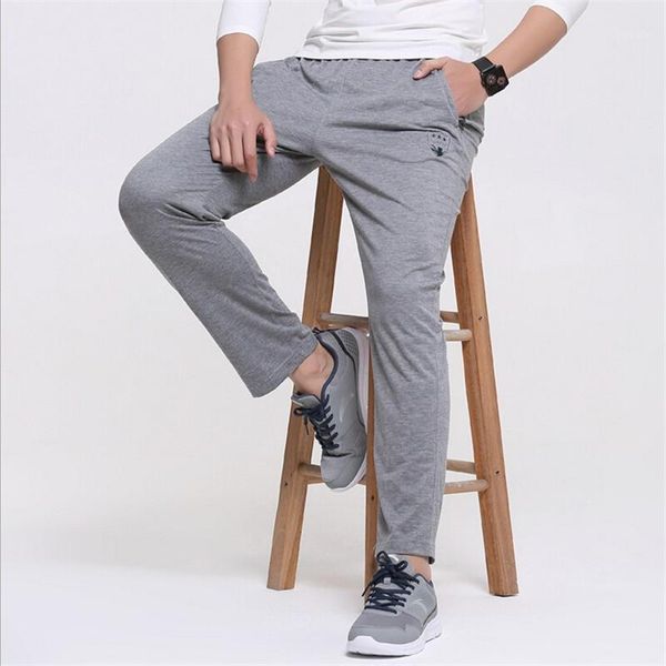 

summer men's casual pants fashion boy trousers 2017 spring male casual straight health pants mens sweatpants plus size 6xl1, Black