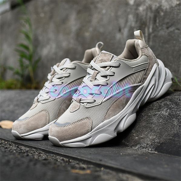 

new treeperi fashion chunky reflective sneakers beige grey men trainers running shoes us 6.5 eur 37 for women