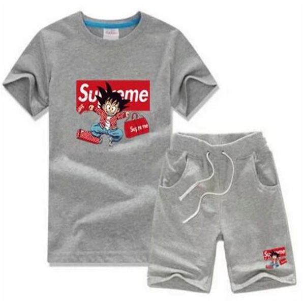 

boy designer clothes kids girls cotton t-shirt shorts sets cotton thin short sleeve girls boys t shirts and shorts, White