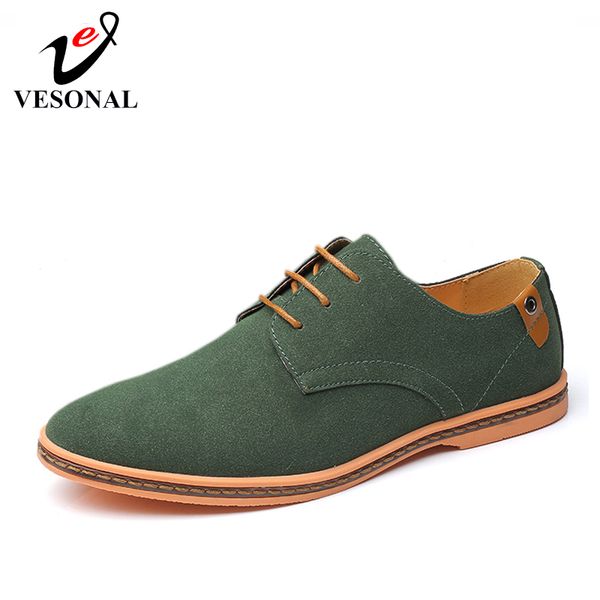 

vesonal brand 2019 spring big size 38-46 suede leather men shoes oxford casual classic sneakers for male comfortable footwear, Red;white