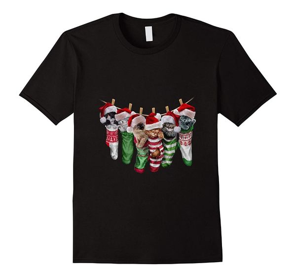 

new arrival mens t-shirt t-shirt, cute sleepy santa kittens in christmas socks, cat hip hop street t-shirt sport hooded sweatshirt hoodie