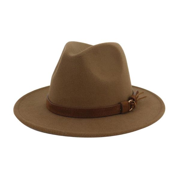 

men women gift felt hat adjustable sunshade shopping jazz cap outdoor fedora vintage wide brim headwear daily casual, Blue;gray