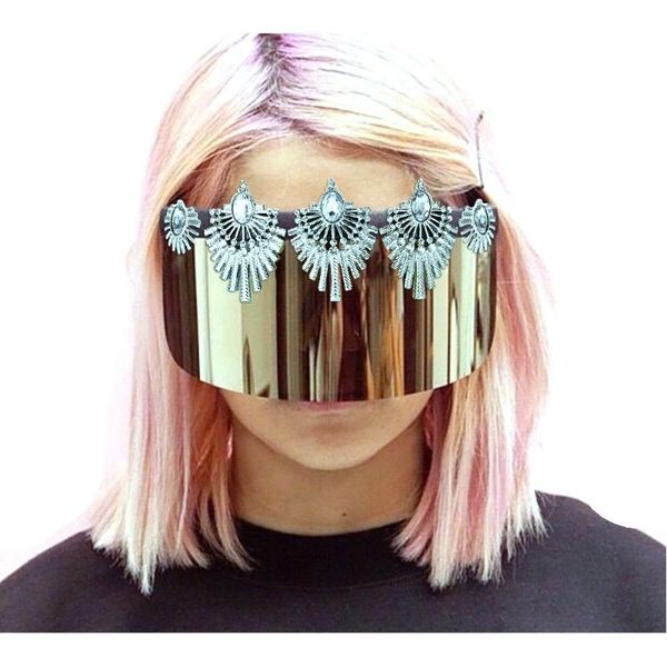 

sunglasses futuristic oversize shield visor flat mirrored mono lens 166mm crystal glasses frame nx, White;black