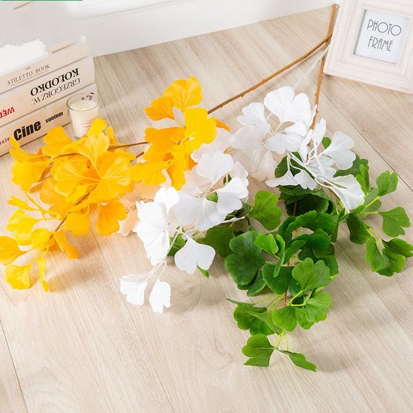 

simulation ginkgo leaf flower home furnishing decor l to ground semi manual flowers with various colors 4 5df j1