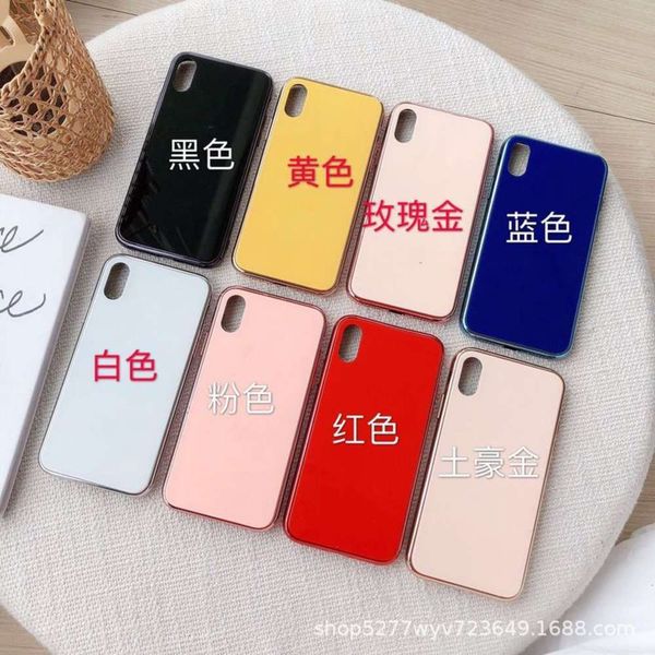 

xr phone xs mobile new case protective cover 7p / 8p imitation original glass xsmax electroplating edge