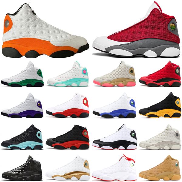 

flint 13 13s jumpman men women basketball shoes wheat cap and gown lucky green grey to barons mens trainers sports sneakers