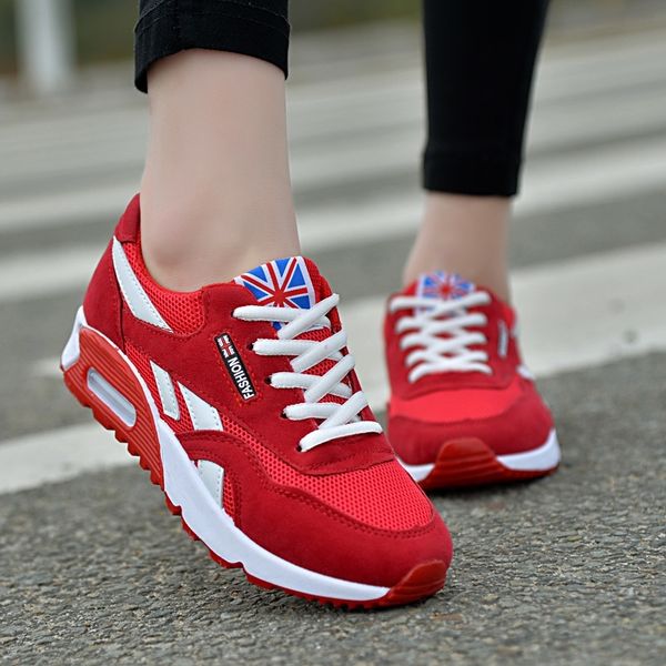 

fashion korean women sneakers platform non slip breathable damping lace up female shoes spring summer casual shoes woman y200801, Black