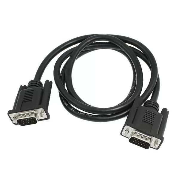 Ferramentas de rede 10pcs computador pc masculino para macho 15 pinos VGA m / m cabo cabo preto 1.0m