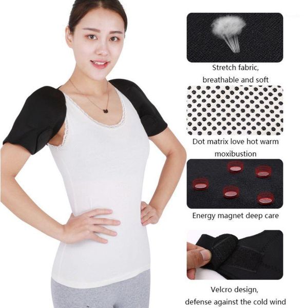

back support body self-heating shoulder relief health care for elderly pregnant men women heat therapy pad1, Black;blue