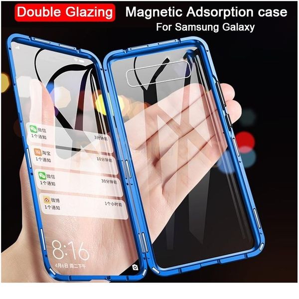 

double sided magnetic metal case for samsung galaxy s20 s10 s9 s8 plus note 20 uitra 10 pro 8 9 wmtixe