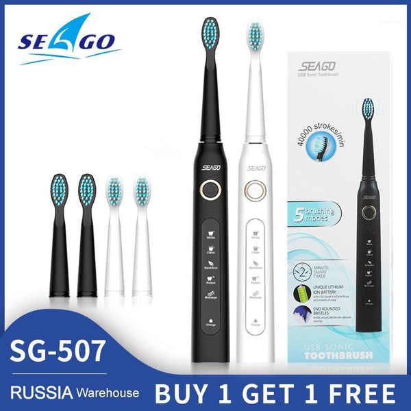 

smart electric toothbrush seago rechargeable buy one get 1 sonic travel head replacement whitening healthy gift1