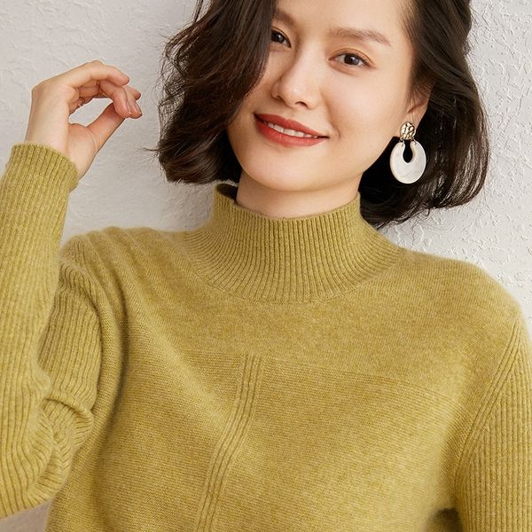 

2021 new winter autumn women sweaters 100% merino wool knitted jumpers hooded female 4colors thicker warm fashion pullovers b7z5, White;black