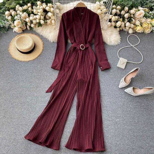 

2021 new women solid office in strips coveralls long overalls tzgn, Black;white