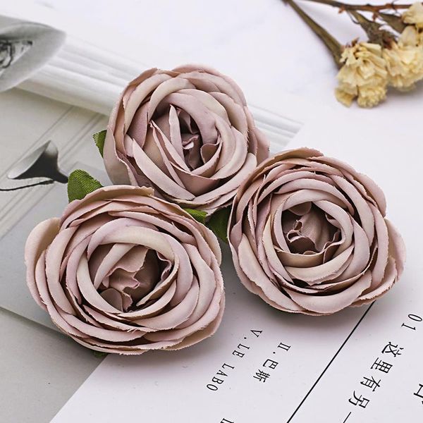 

2 10pcs 4cm artificial rose silk tea flower heads for home wedding decoration diy scrapbooking crafts fake flowers craft bbygue sweet07