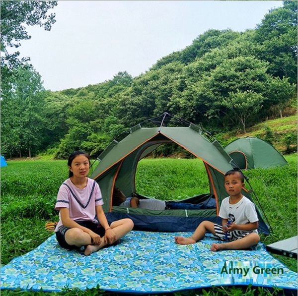 

two people double layer guide rope automatic tent 150d oxford waterproof tents outdoor camping travel tent camping tents
