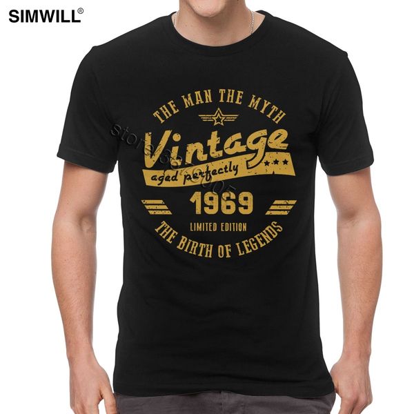 

sport retro the birth of legend 1969 tees novelty summer vintage cotton t-shirts men short sleeve o-neck birthday gift idea t shirt
