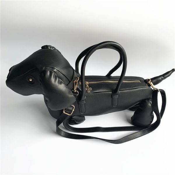 

2020 women's shoulder bag cartoon animal shape personality soft leather creative dog shape bag handbag messenger bag