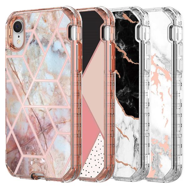 

for iphone 12 11 pro max case luxury marble 3in1 heavy duty shockproof protection full cover for iphone 12 mini xr xs 7 8 plus note 20 s20