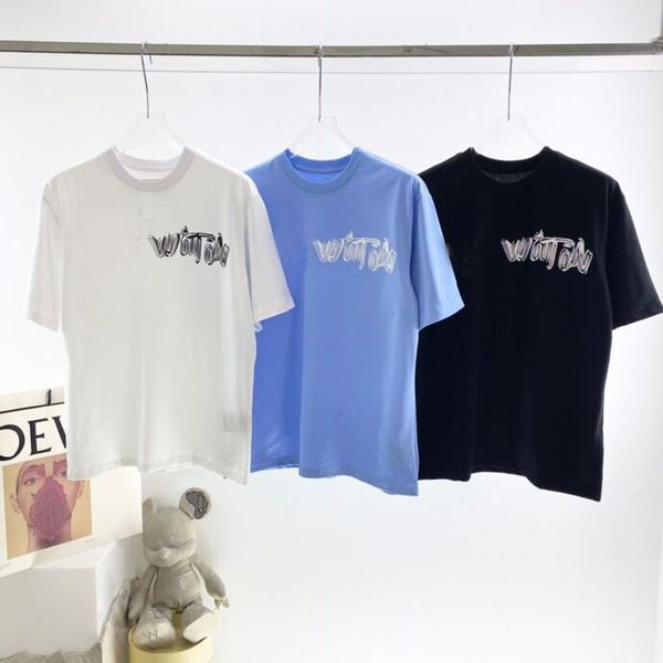 

2022ss early spring new high-grade cotton printed t-shirt round neck stitching pullover short sleeves size: m~xxxl color: black and white g5, Black;brown