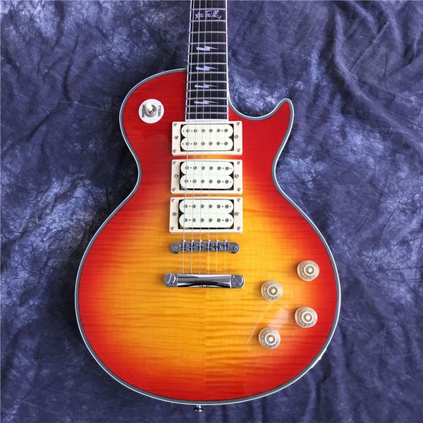

cherry burst electric guitar, wholesale, 3 pickups, novelty, ing