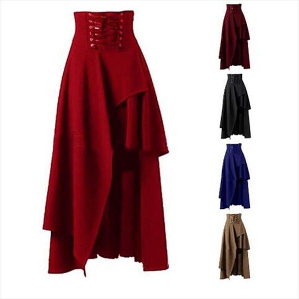 

s 2xl women steampunk vintage rockabilly vintage clothing party lolita skirt gypsy hippie skirt costume medieval steampunk skirt, Black