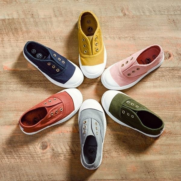 

kids shoes spring autumn children casual shoes boys girls canvas shoes soft comfortable slip-on sneakers size 20-38 1-12t y200103, Black;red