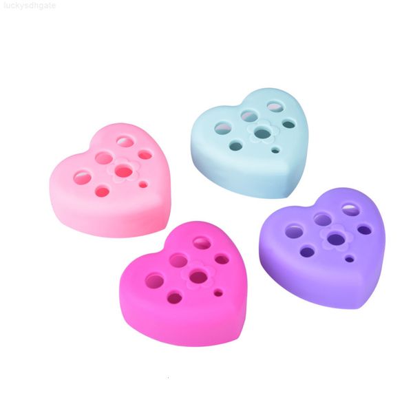 

cleaner silicone heart glove scrubber board shaped hollow out makeup brush holder cosmetics wash cleaning tools