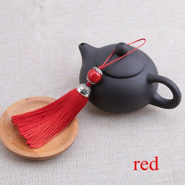 

12pcs lot sling with bead tassel silk fringe sewing alloy head decorative tassels 18cm for curtains home decoration accessories h jlllen