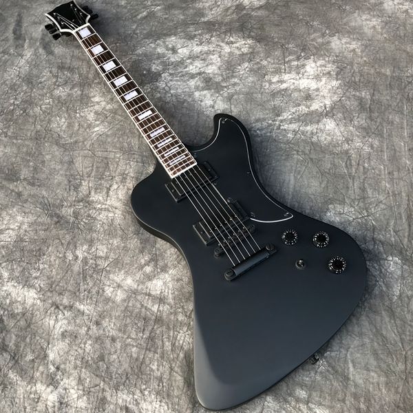 

custom shop satin black rd electric guitar black hardware mahogany body guitarra wholesale & retail, all color are available