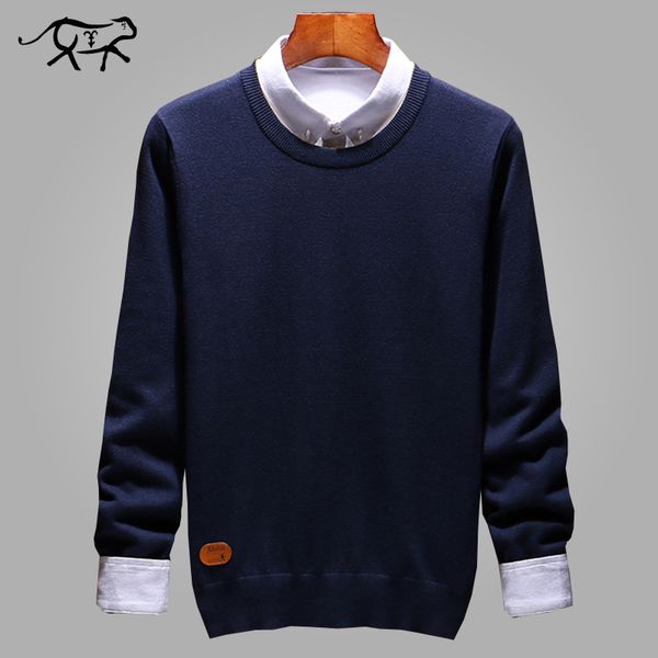 

casual autumn sweater men classic pure pullover men solid o-neck pull homme slim fit knitted cashmere shirts men's brand clothes 201203, White;black