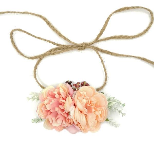 

hair accessories girls flower crown headband sweet autumn pography props born princess headdress diademas, Slivery;white