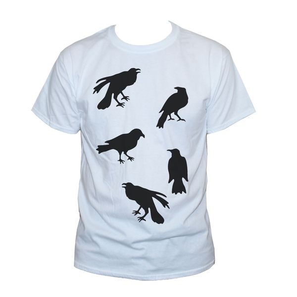 

design crows birds goth retro printed tee s m l xl xxl mens s print round neck hooded sweatshirt hoodie men t shirt