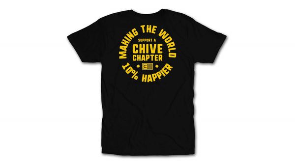 

chive chapter 10% happier yellow tee sport hooded sweatshirt hoodie