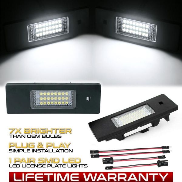 

2pcs/lot car led license number plate light no error 24 leds trunk lamp for i3 i01 x2 gran coupe k48 1600gtcar light source