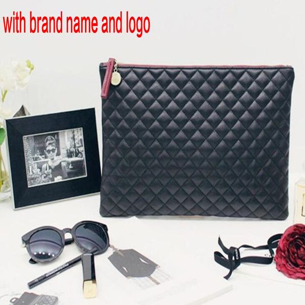 

women bags clutch fashion pu graid patten pure large capacity zipper envelope cosmetic bag 3colors put1h qynf