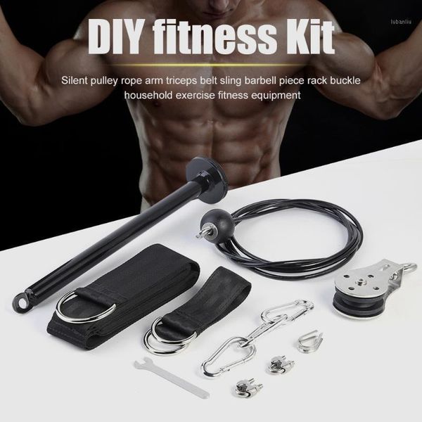 

accessories 1 set fitness pulley cable machine diy adjustable length arm triceps strength training home gym workout sport equipment1