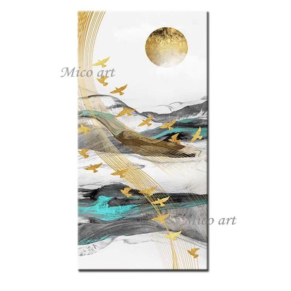 

paintings high - end gold po style handemade art oil painting on canvas artwork for living room modern abstract